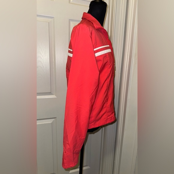 Nike White and Orange Bomber Jacket with Athletic Cut - Picture 6 of 9